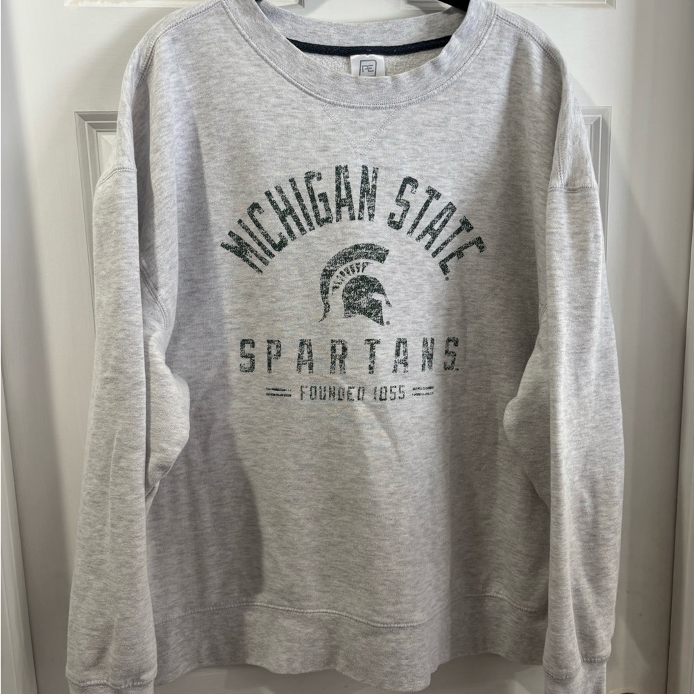 Gray Michigan State Spartans Sweatshirt